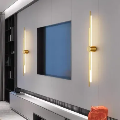 Modern Geometric Metal Wall Sconce with Remote and Acrylic Shade Image - 4