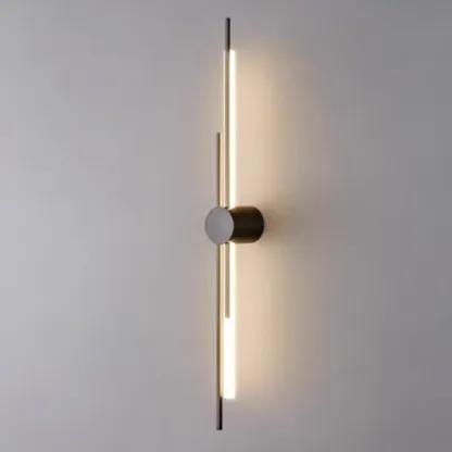 Modern Geometric Metal Wall Sconce with Remote and Acrylic Shade Image - 7