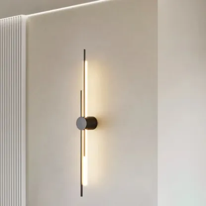 Modern Geometric Metal Wall Sconce with Remote and Acrylic Shade Image - 3