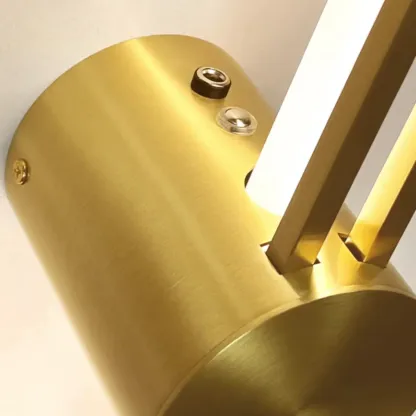 Modern Geometric Metal Wall Sconce with Remote and Acrylic Shade Image - 10