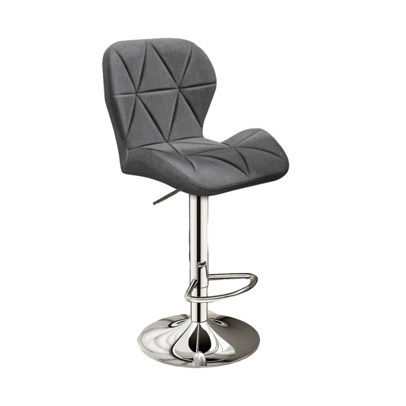 Square Adjustable Swivel Leather Bar Stools with Back Image - 22 | homeyfad