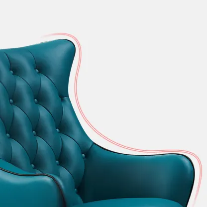 Modern Leather Accent Chair with High-Back Comfort for Home Image - 7