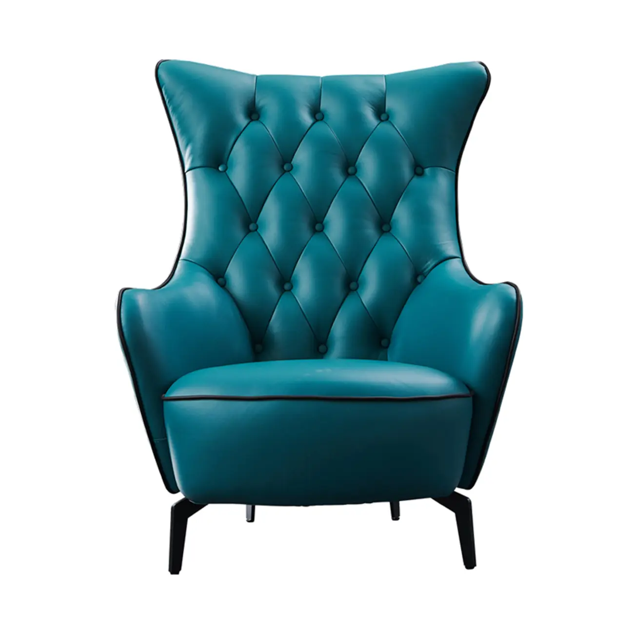 Modern Leather Accent Chair with High-Back Comfort for Home Image - 9 | homeyfad