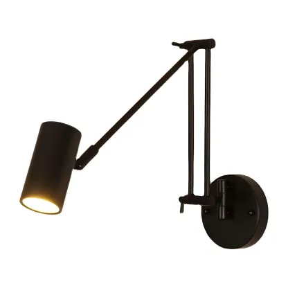 Vintage Adjustable Swing Arm Wall Light for Reading Nook Image - 7