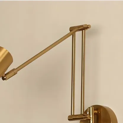 Vintage Adjustable Swing Arm Wall Light for Reading Nook Image - 10
