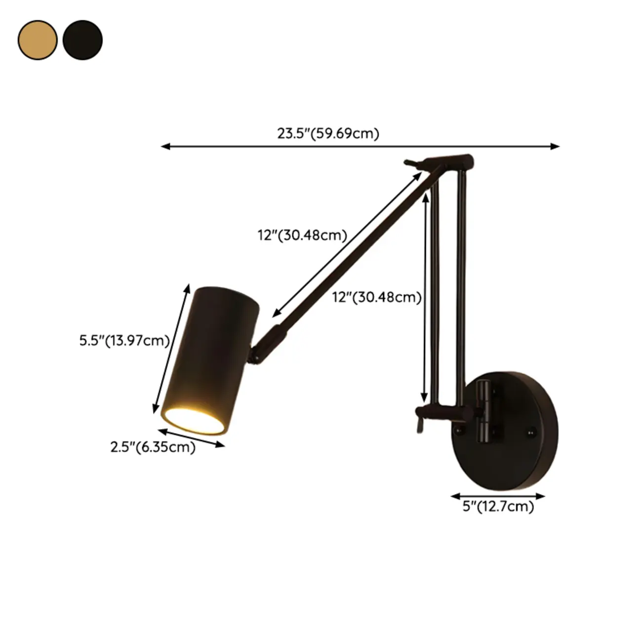 Vintage Adjustable Swing Arm Wall Light for Reading Nook #size | homeyfad