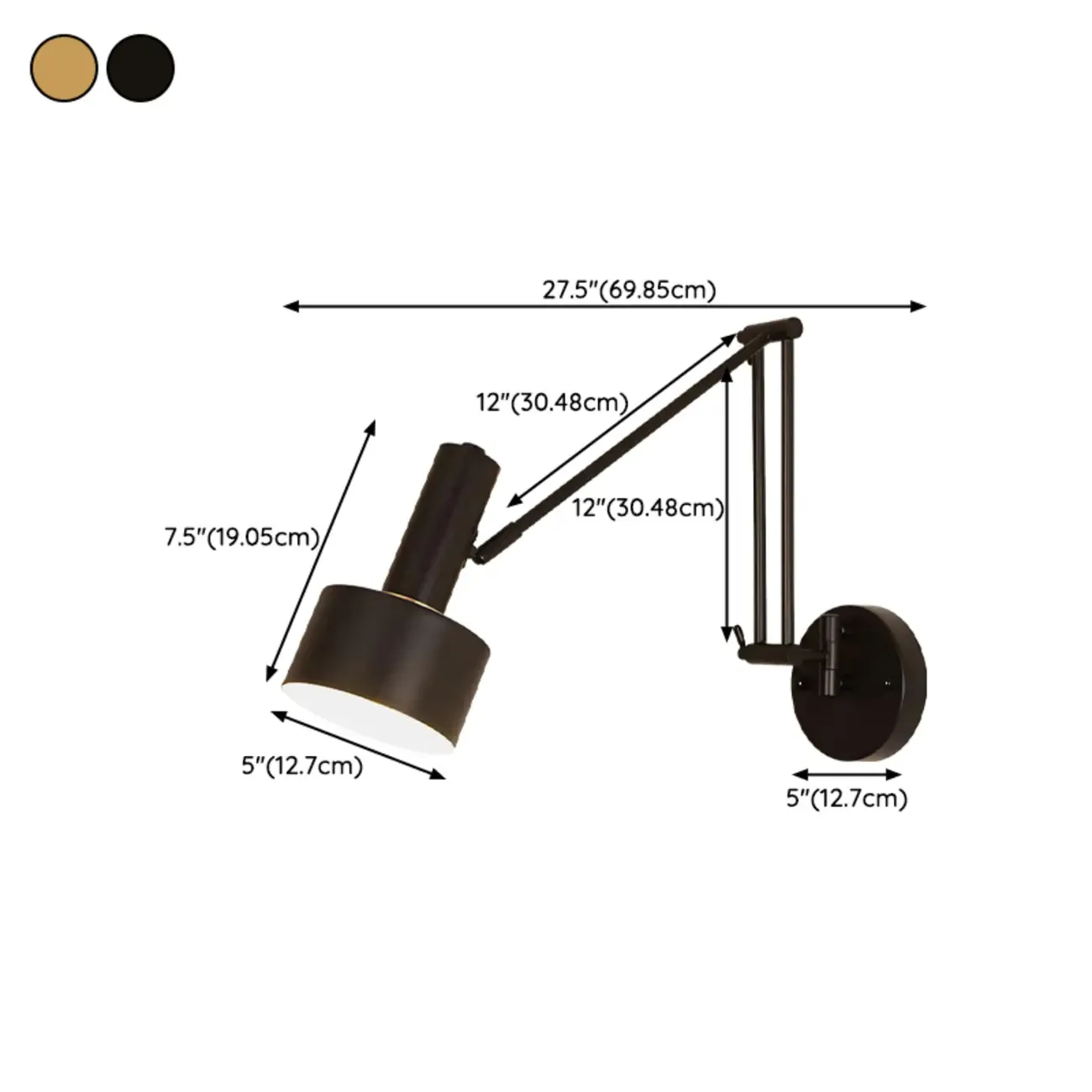 Vintage Adjustable Swing Arm Wall Light for Reading Nook Image - 15