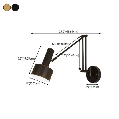 Vintage Adjustable Swing Arm Wall Light for Reading Nook Image - 15