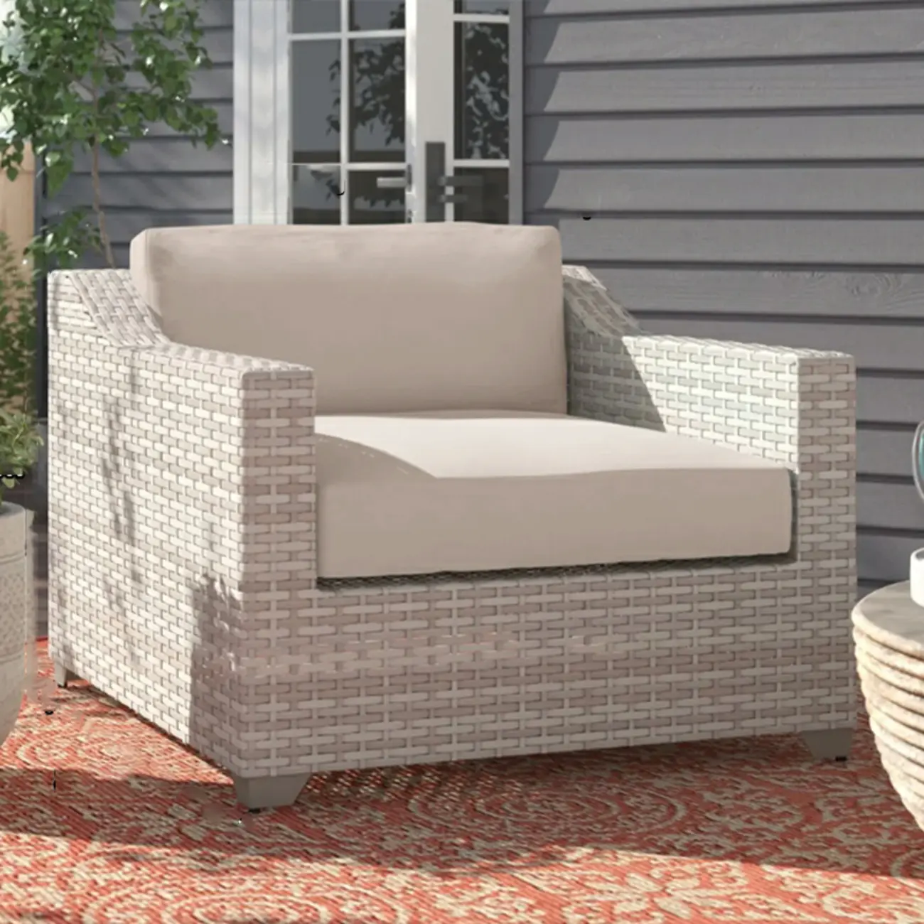 3 Piece Waterproof Rattan Modular Patio Sectional Sofa Set Image - 2 | homeyfad