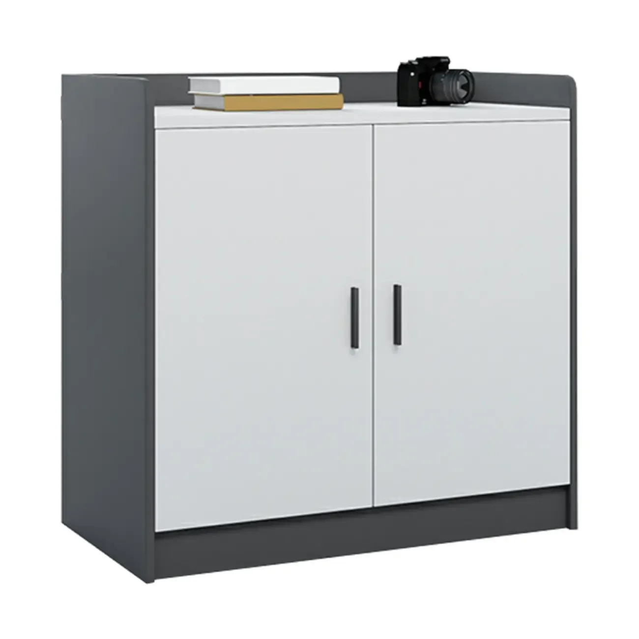 Stylish White Wooden Lateral Filing Cabinets with Shelves Image - 10