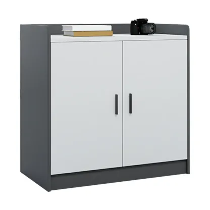 Stylish White Wooden Lateral Filing Cabinets with Shelves Image - 10