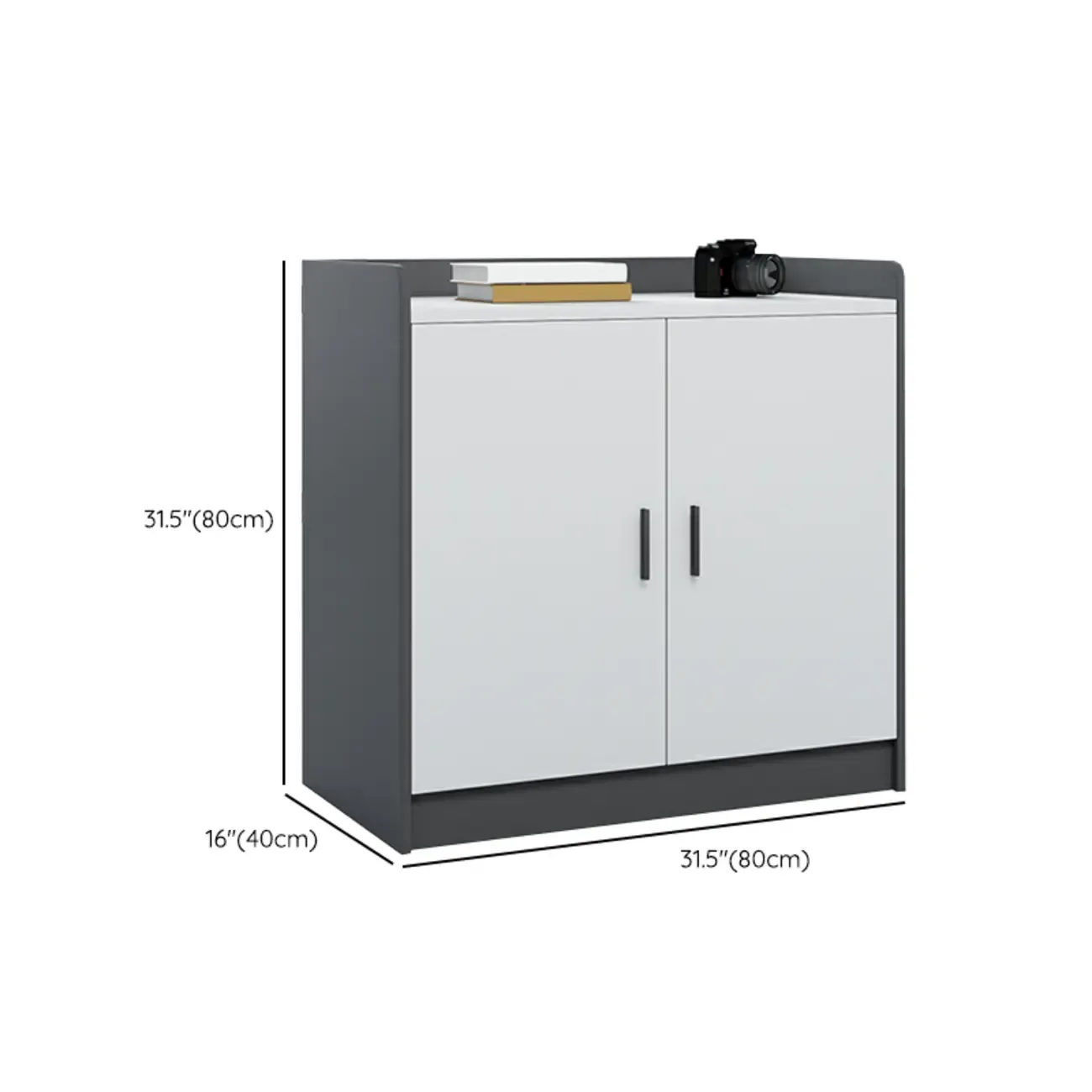 Stylish White Wooden Lateral Filing Cabinets with Shelves #size