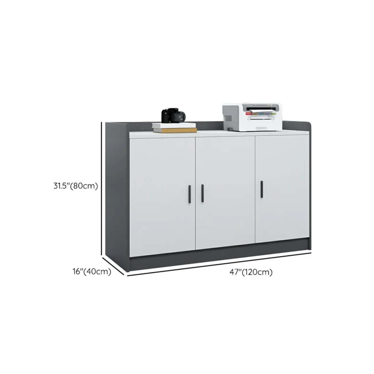 Stylish White Wooden Lateral Filing Cabinets with Shelves Image - 16
