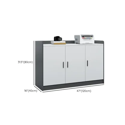 Stylish White Wooden Lateral Filing Cabinets with Shelves Image - 16