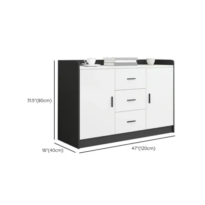 Stylish White Wooden Lateral Filing Cabinets with Shelves Image - 18