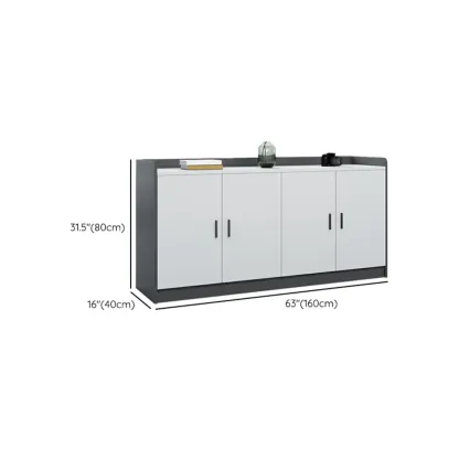 Stylish White Wooden Lateral Filing Cabinets with Shelves Image - 19