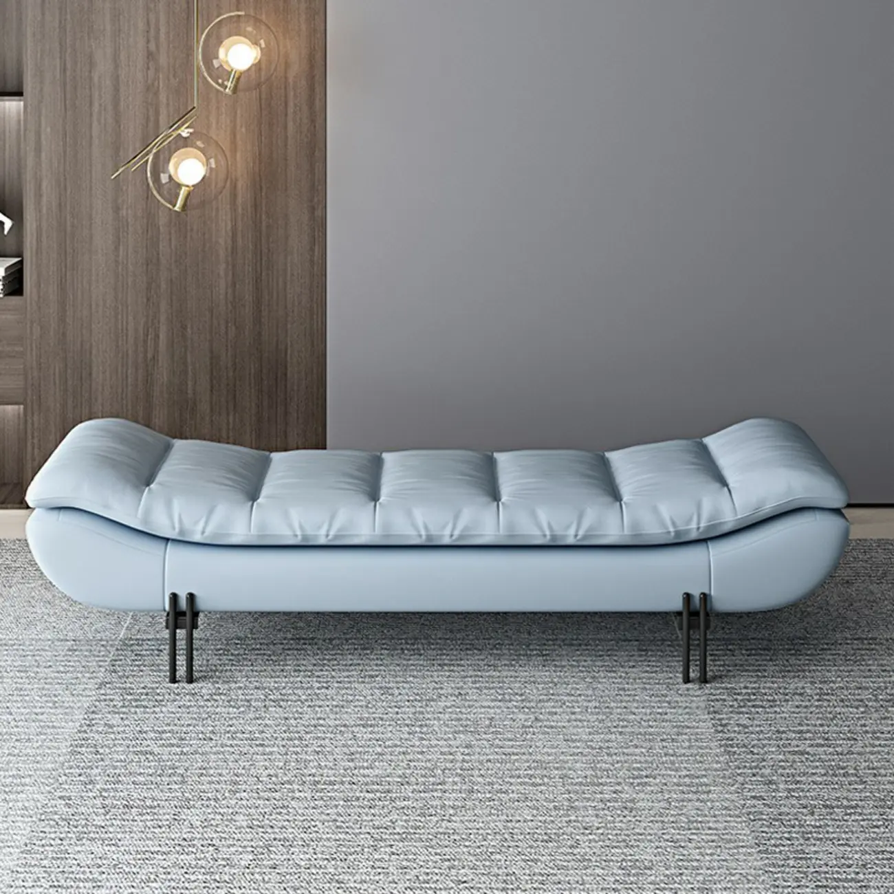 Modern Upholstered Orange Armless Bedroom Benches Image - 8 | homeyfad