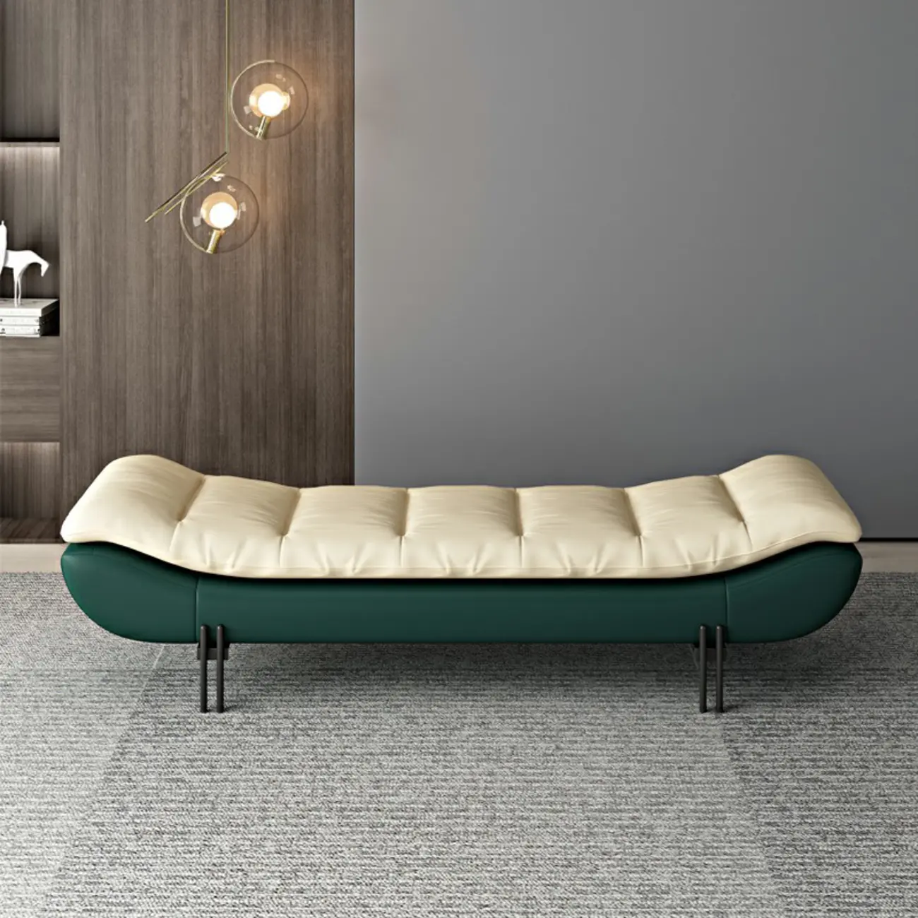 Modern Upholstered Orange Armless Bedroom Benches Image - 12 | homeyfad