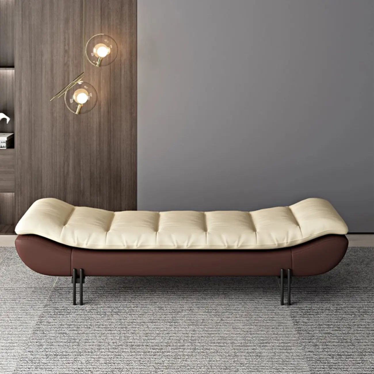 Modern Upholstered Orange Armless Bedroom Benches Image - 11 | homeyfad