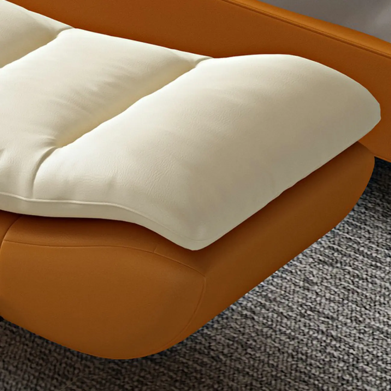 Modern Upholstered Orange Armless Bedroom Benches Image - 6 | homeyfad