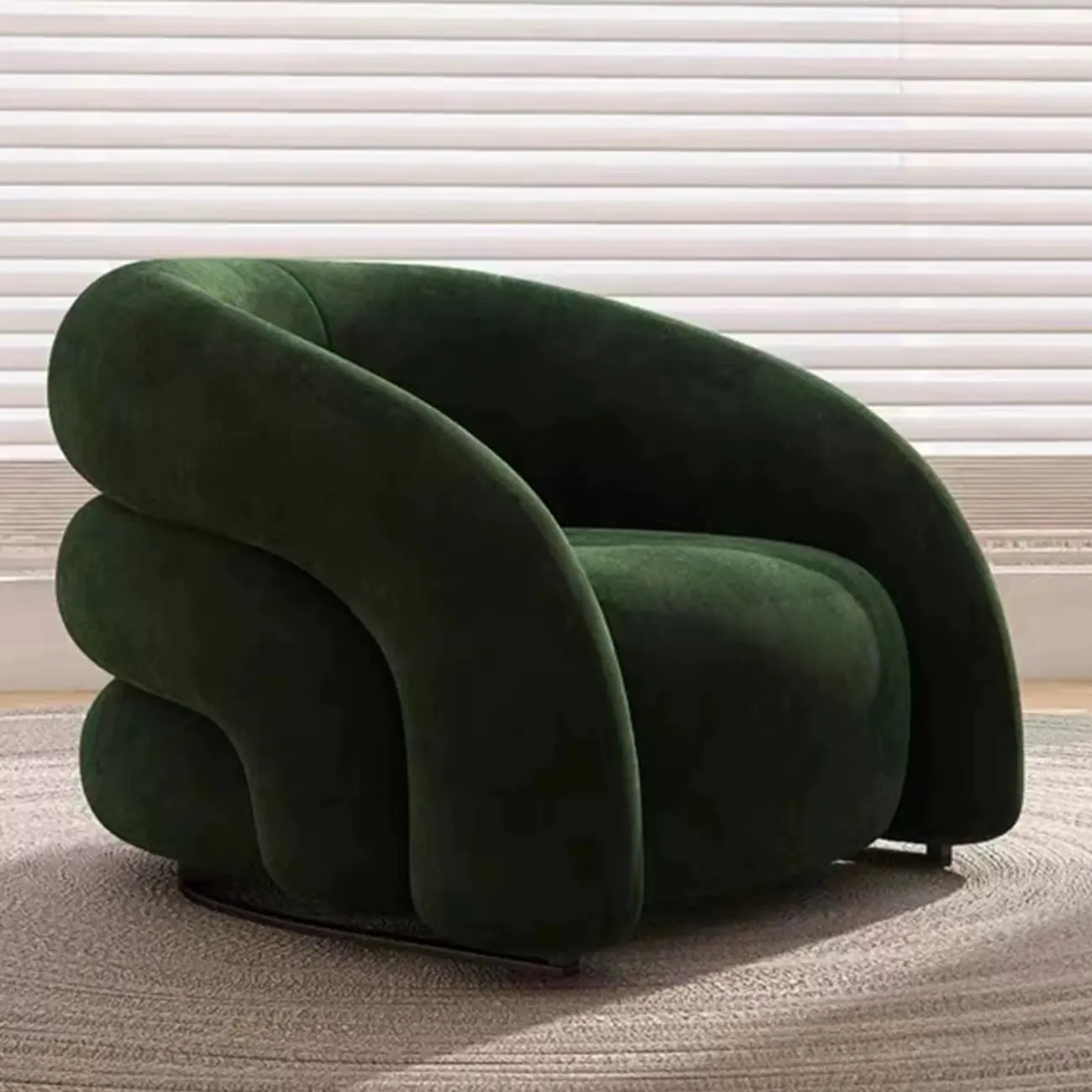 Minimalist Fabric Accent Chair with Memory Foam for Living Room Image - 3 | homeyfad