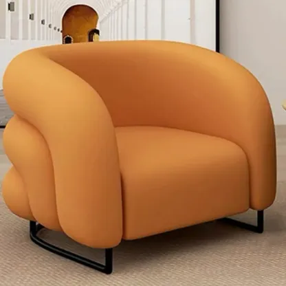 Minimalist Fabric Accent Chair with Memory Foam for Living Room Image - 7