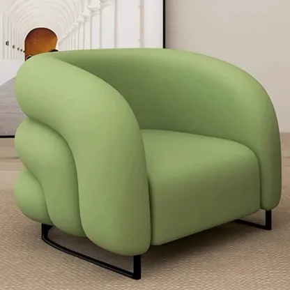 Minimalist Fabric Accent Chair with Memory Foam for Living Room Image - 9