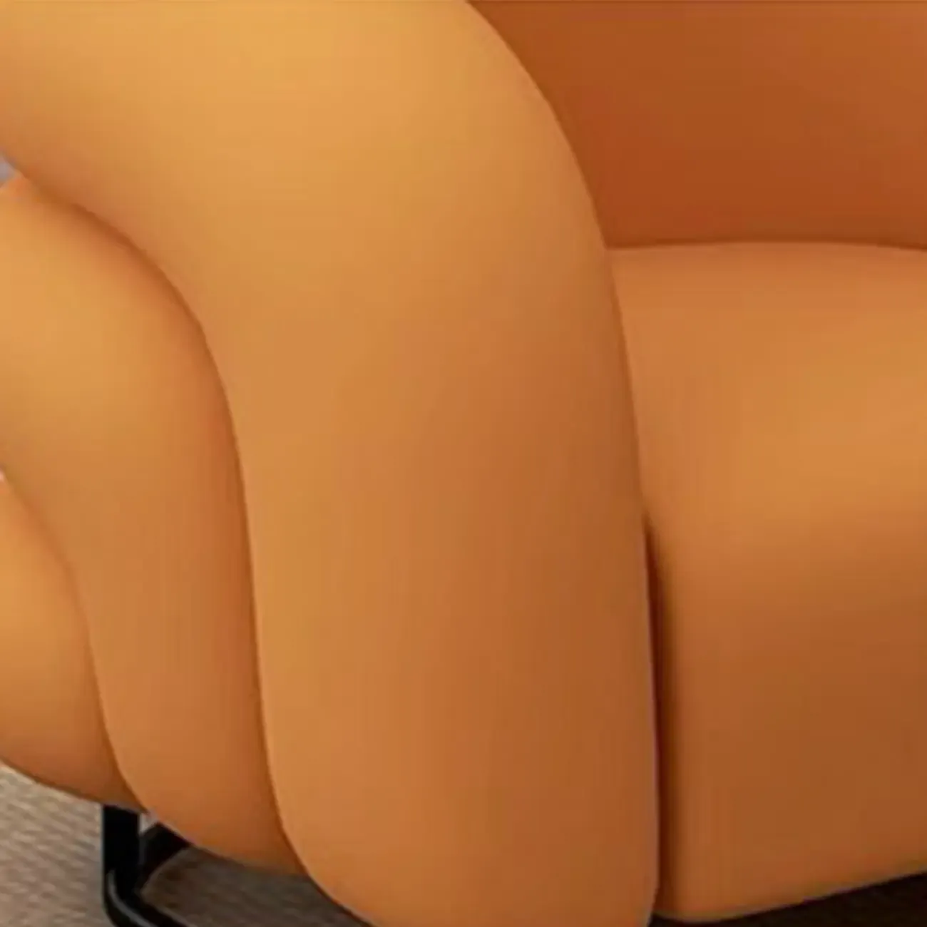Minimalist Fabric Accent Chair with Memory Foam for Living Room Image - 11