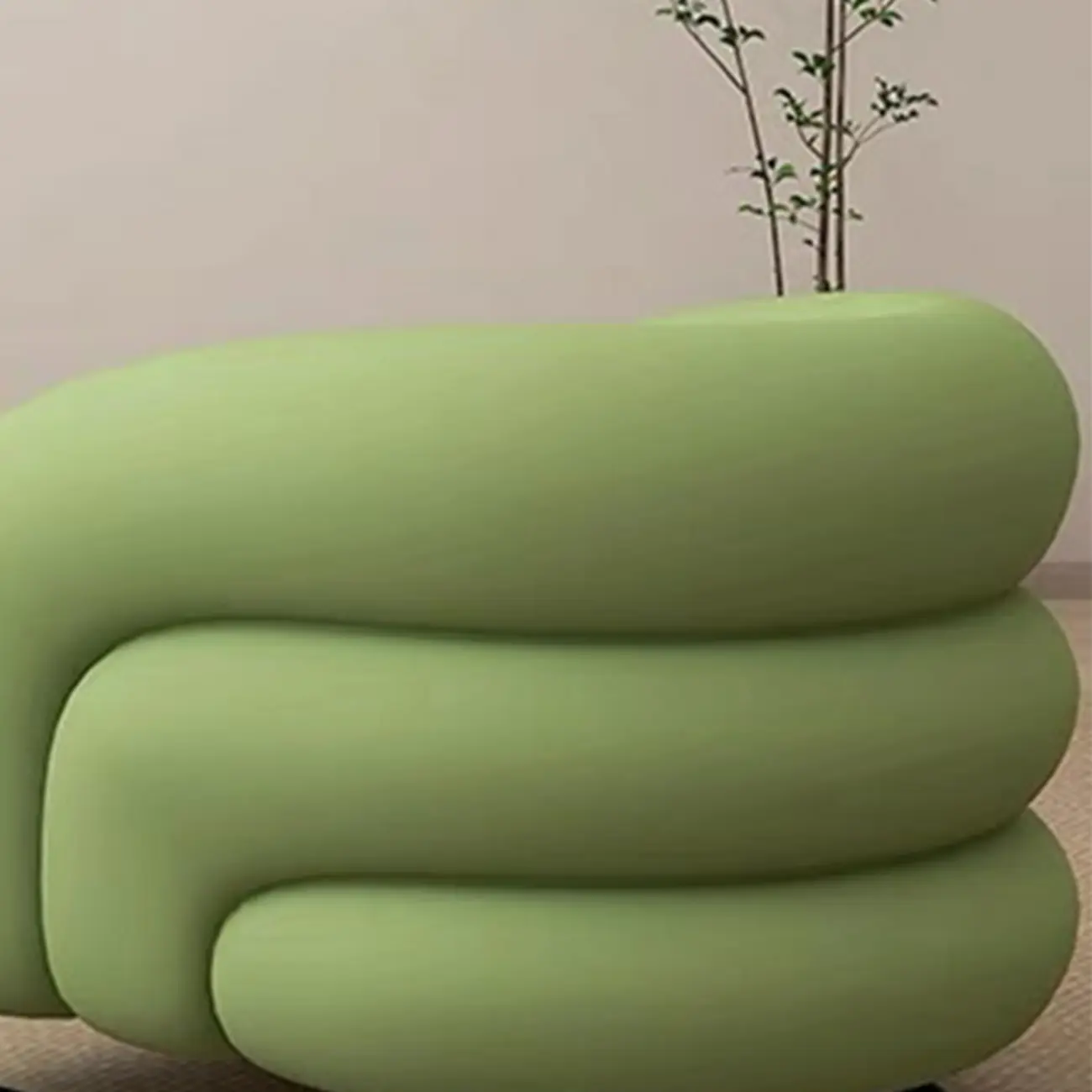 Minimalist Fabric Accent Chair with Memory Foam for Living Room Image - 12 | homeyfad