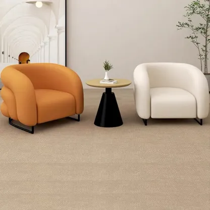 Minimalist Fabric Accent Chair with Memory Foam for Living Room Image - 14