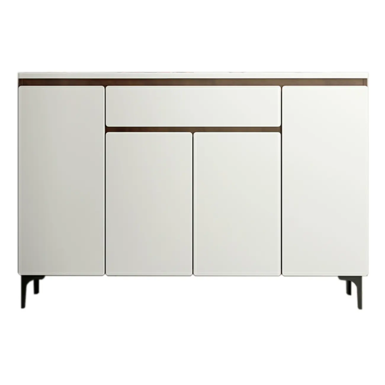 Contemporary White Wooden Shoe Cabinet for Entryway Image - 5 | homeyfad