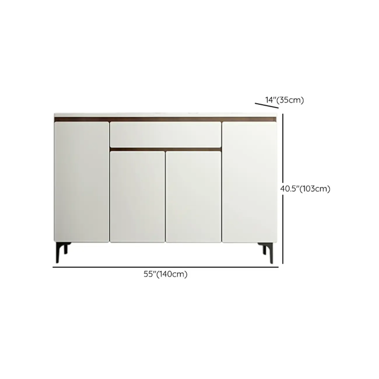 Contemporary White Wooden Shoe Cabinet for Entryway Image - 15