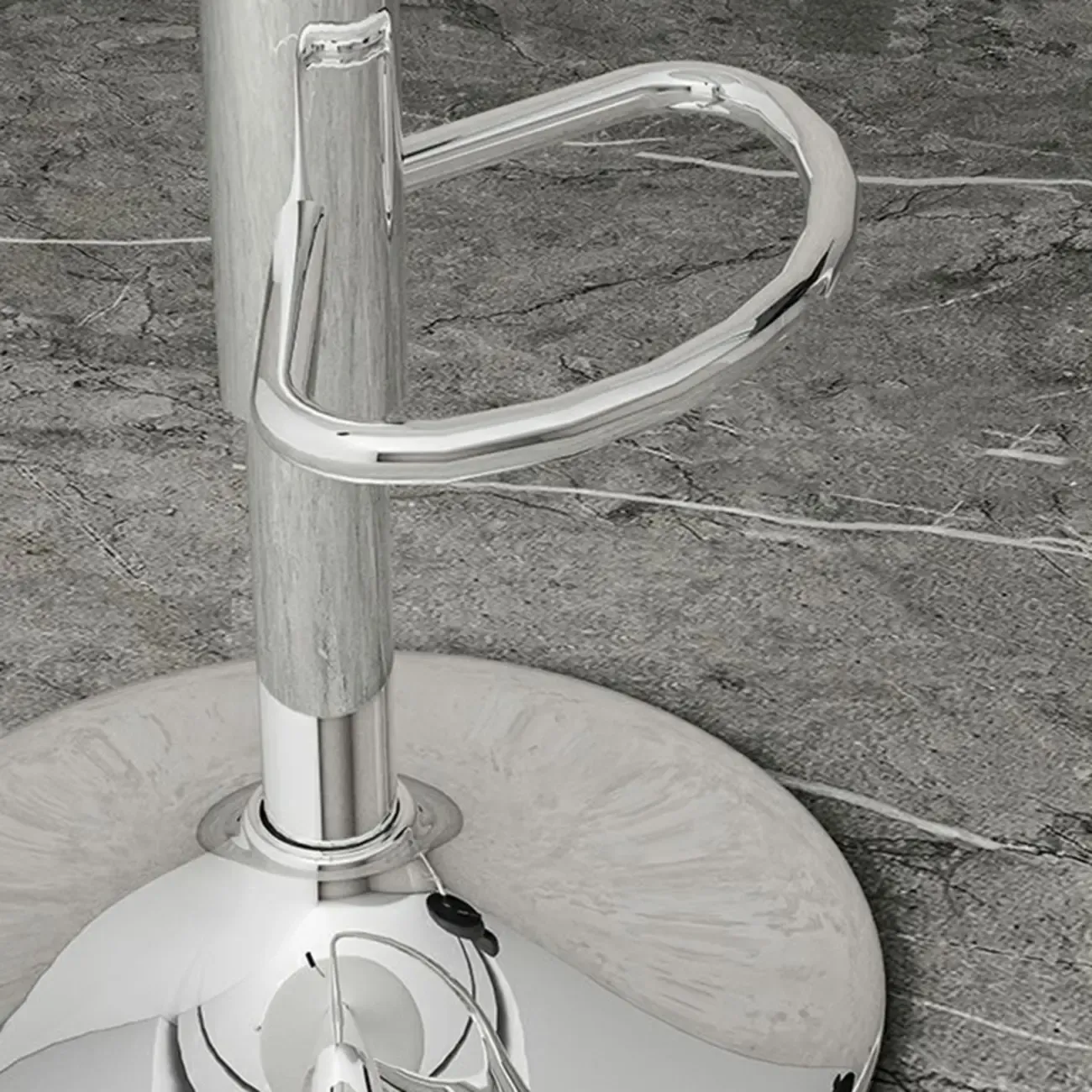 Stylish Upholstered Swivel Bar Stools with Backrest for Kitchen Image - 21