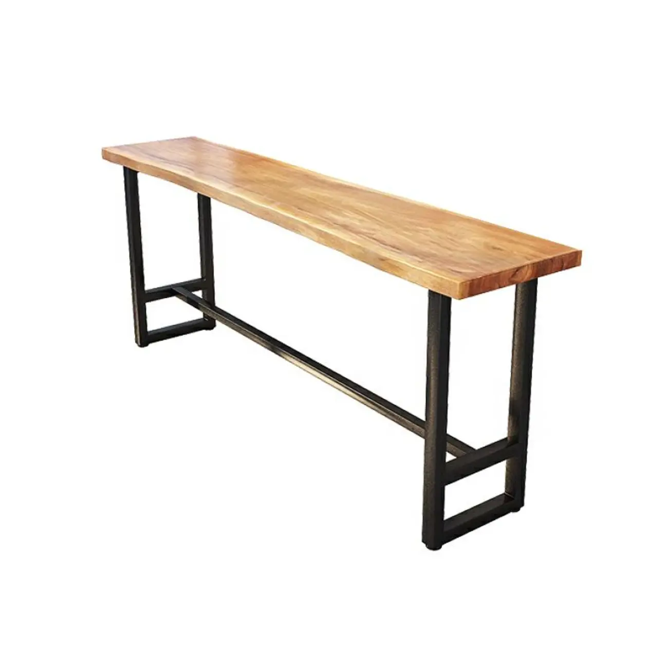 Nordic Brown Wood Rectangular Large Bar Height Table Image - 6 | homeyfad