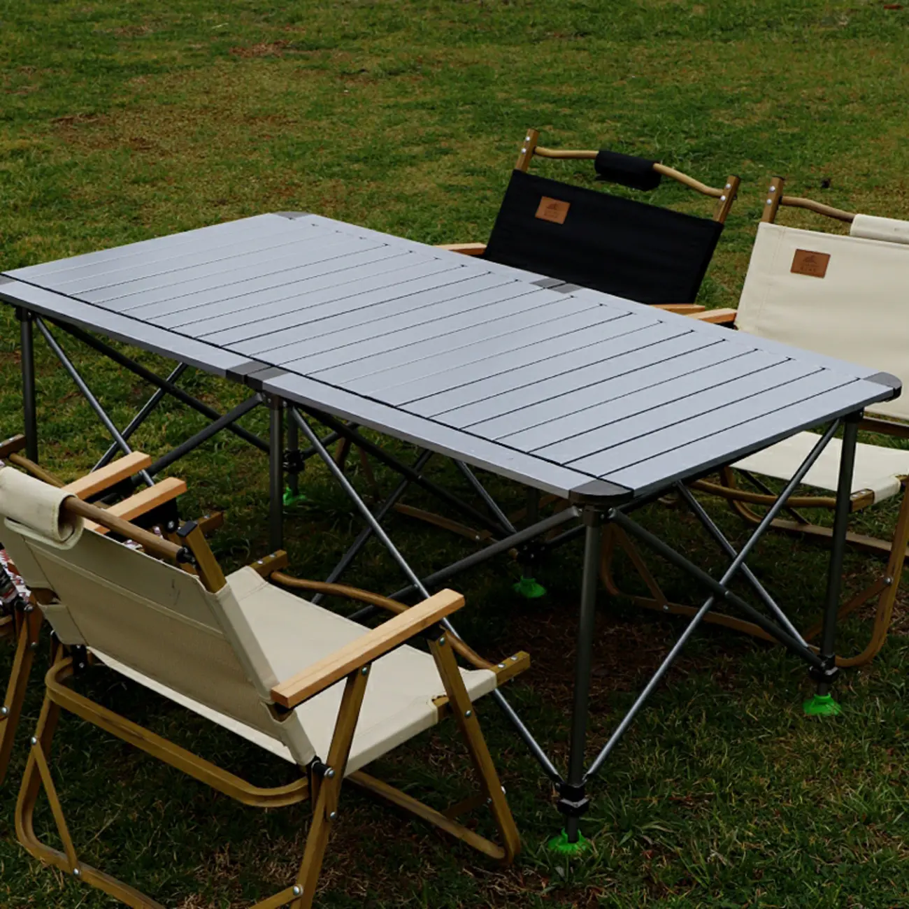 Modern Aluminum Rectangle Foldable Outdoor Dining Table Image - 1 | homeyfad