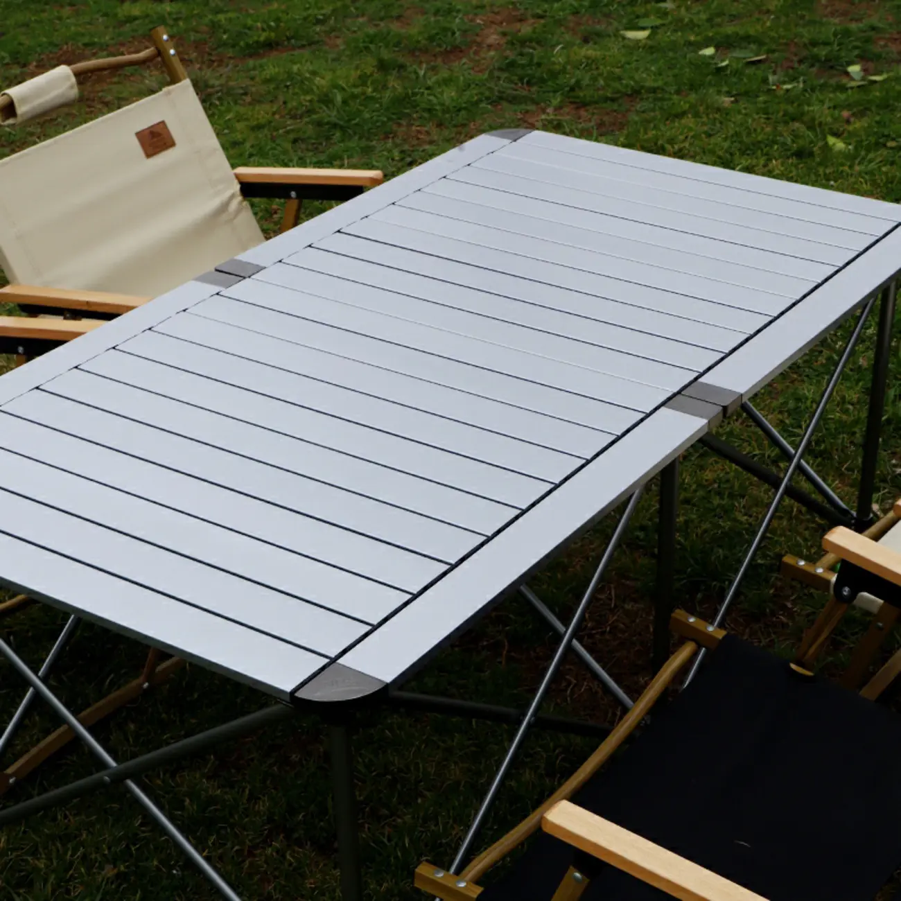 Modern Aluminum Rectangle Foldable Outdoor Dining Table Image - 2 | homeyfad