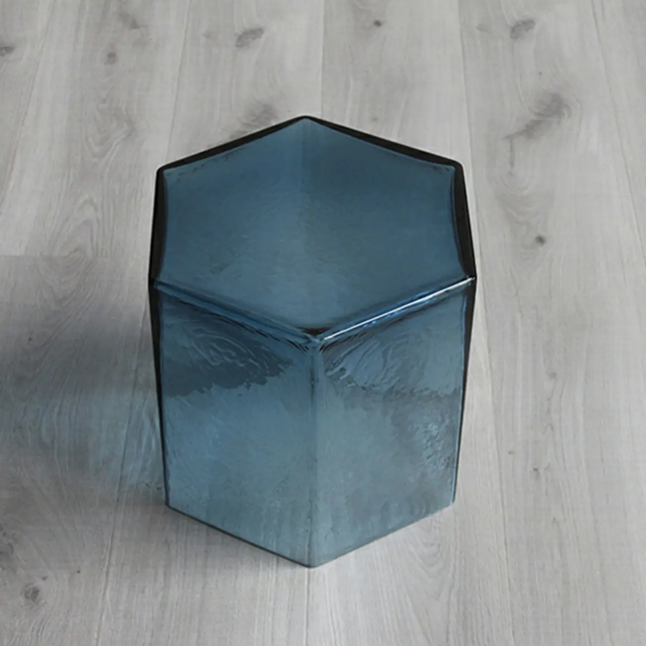 Modern Glass Hexagon End Table with Colorful for Living Room Image - 13 | homeyfad