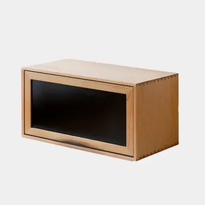 Scandinavian Cherry Wood Storage Display Bookcase Image - 4