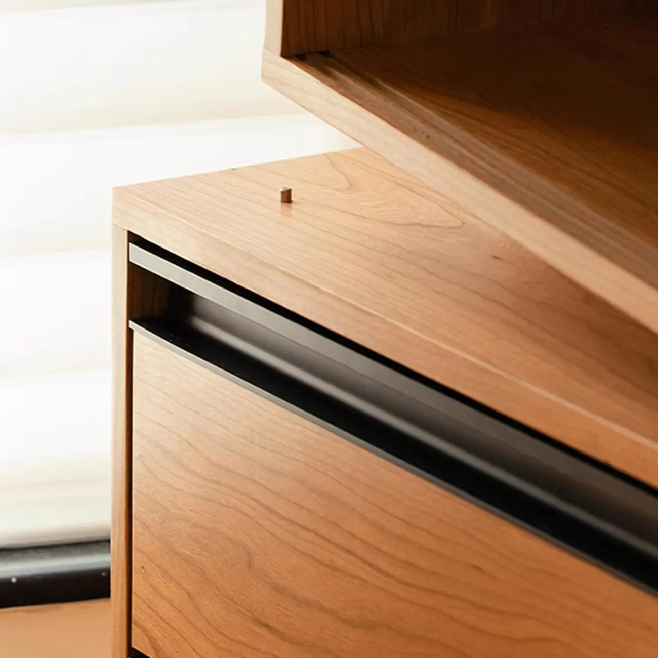 Scandinavian Cherry Wood Storage Display Bookcase Image - 11 | homeyfad