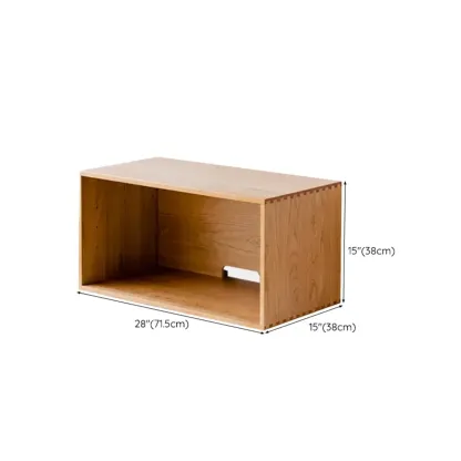 Scandinavian Cherry Wood Storage Display Bookcase #size