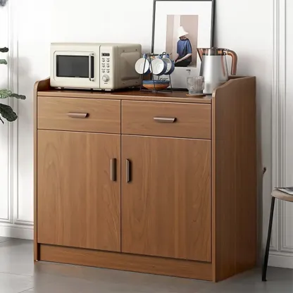Modern Wooden Filing Cabinet with Drawers & Shelves for Office Image - 8