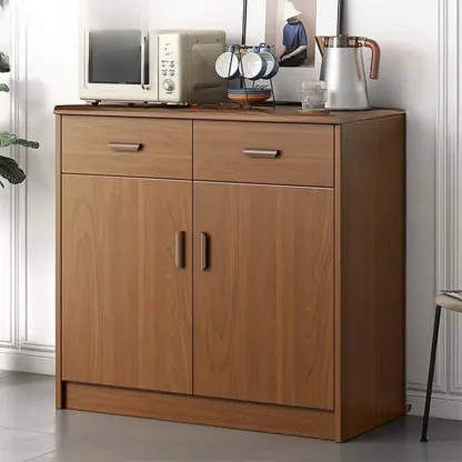 Modern Wooden Filing Cabinet with Drawers & Shelves for Office Image - 10