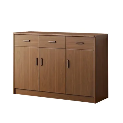 Modern Wooden Filing Cabinet with Drawers & Shelves for Office Image - 11