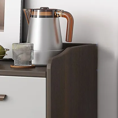 Modern Wooden Filing Cabinet with Drawers & Shelves for Office Image - 12