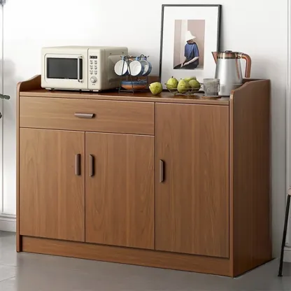 Modern Wooden Filing Cabinet with Drawers & Shelves for Office Image - 13