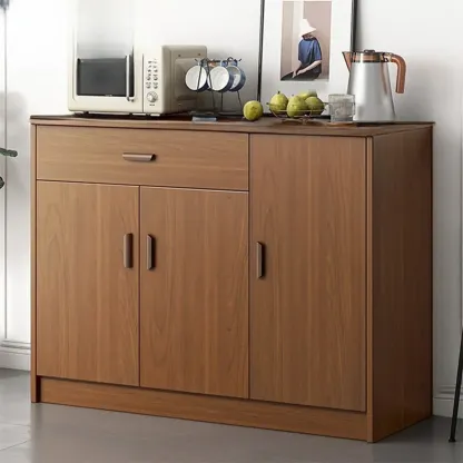 Modern Wooden Filing Cabinet with Drawers & Shelves for Office Image - 15