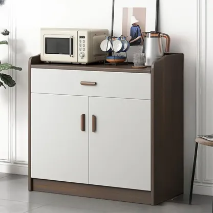 Modern Wooden Filing Cabinet with Drawers & Shelves for Office Image - 19