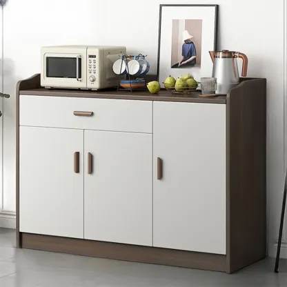 Modern Wooden Filing Cabinet with Drawers & Shelves for Office Image - 23