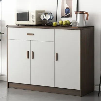 Modern Wooden Filing Cabinet with Drawers & Shelves for Office Image - 24