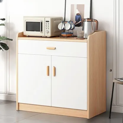 Modern Wooden Filing Cabinet with Drawers & Shelves for Office Image - 27